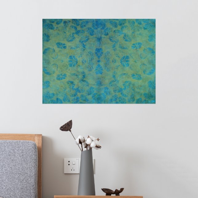 Ocean Creatures Gold Foil Print (In Situ (Bedroom 2))