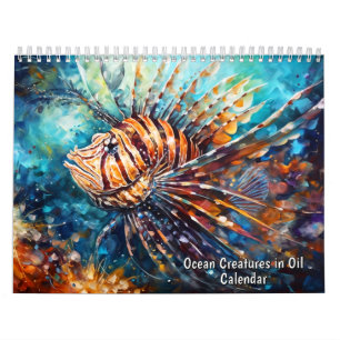Ocean Creatures in Oil – Calendar