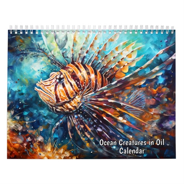 Ocean Creatures in Oil – Calendar (Cover)