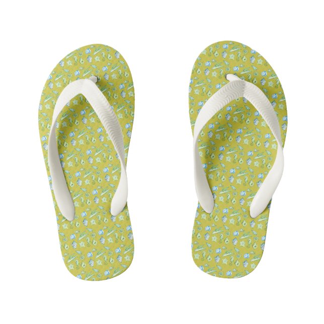 Ocean creatures kid's flip flops (Footbed)