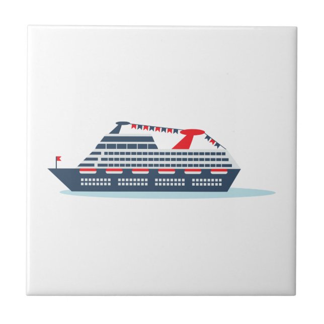 Ocean Cruise Ship Ceramic Tile (Front)