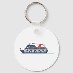 Ocean Cruise Ship Keychain