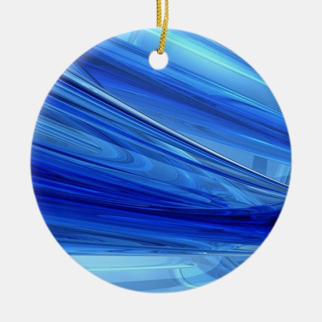 Ocean Current Ceramic Ornament (Front)