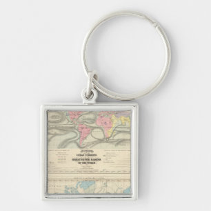 Ocean Currents and the Great River Basins Keychain