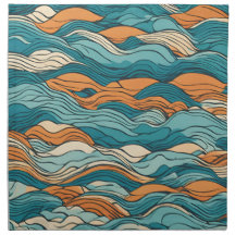 Ocean Currents: Stylized Wave Pattern