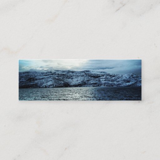 Customizable Ocean Dark Blue Clouds Bookmark Business Card