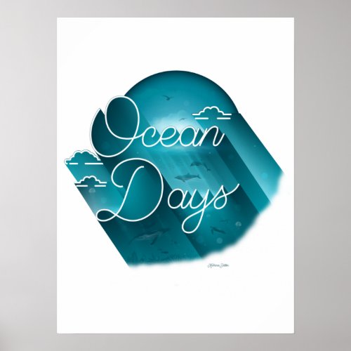 Ocean Days Poster 18x24