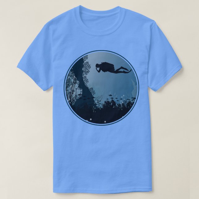 Ocean Deep Diving Scuba Diver T-Shirt (Design Front)