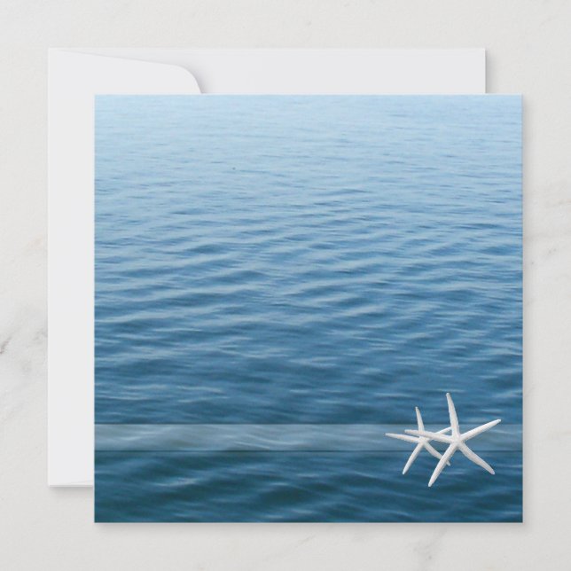 Ocean Deep; Eternal Love | Beach Wedding Invitation (Front)