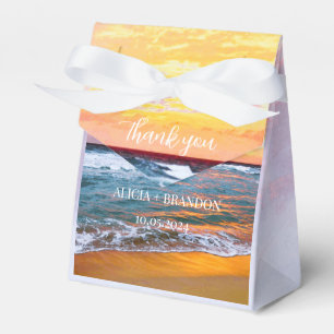 Ocean Destination Tropical Beach Coastal Wedding Favor Boxes