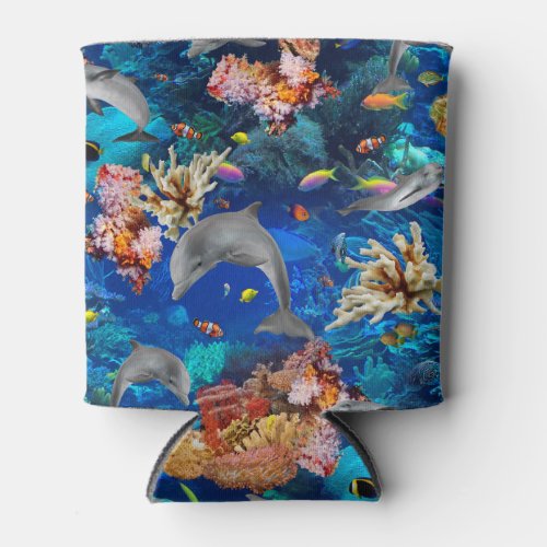 Ocean Dolphins Tropical Coral Reef Can Cooler