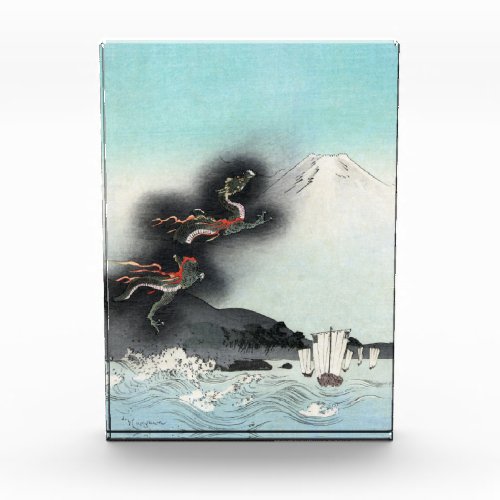 Ocean Dragon Rising to Mt Fuji HOKUSAI Ukiyo_e Acrylic Award
