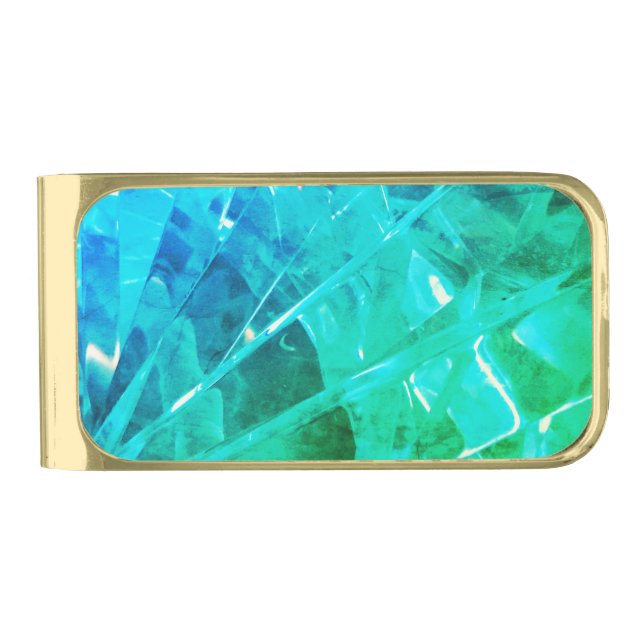 Ocean Dream Gold Finish Money Clip (Front)
