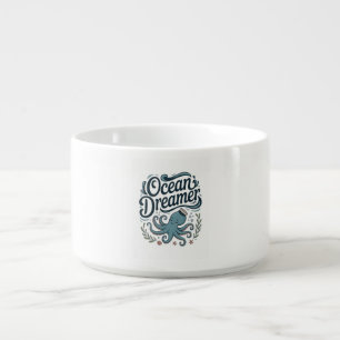 Ocean Dreamer Cute Little Octopus with Sea Element Bowl