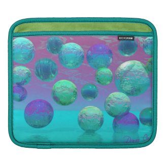 Ocean Dreams - Aqua and Violet Ocean Fantasy iPad Sleeve