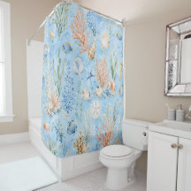 Ocean Dreams Coastal Shower Curtain