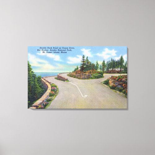 Ocean Drive Double Deck Road View Canvas Print