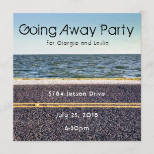 Ocean Drive Going Away Party Invitation