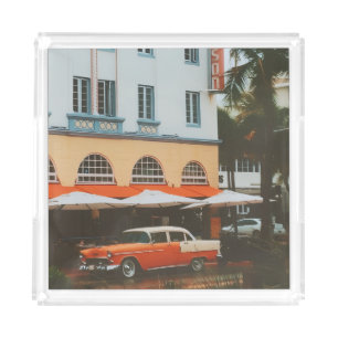 Ocean Drive, South Beach, Miami Acrylic Tray