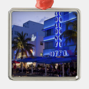 Ocean Drive, South Beach, Miami Beach, 2 Metal Ornament