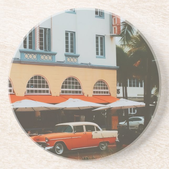 Ocean Drive, South Beach, Miami Coaster (Front)