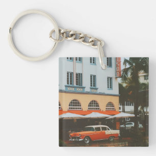 Ocean Drive, South Beach, Miami Keychain