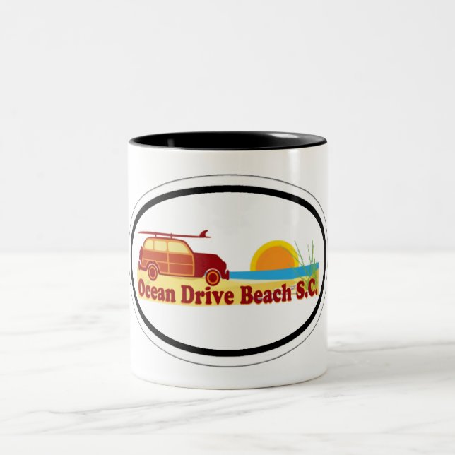 Ocean Drive. Two-Tone Coffee Mug (Center)
