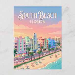 Ocean Drive USA Postcard