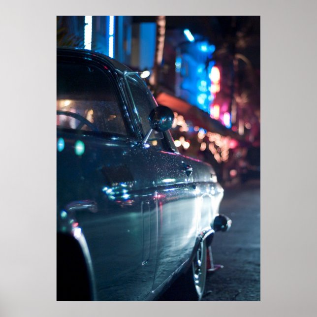 Ocean Drive vintage car Poster (Front)