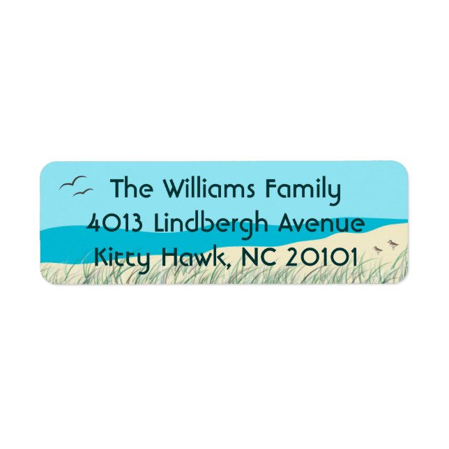 Ocean Dunes Seagrass Address Labels (Front)
