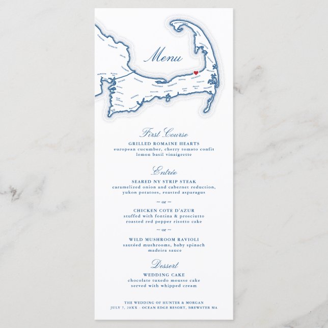 Ocean Edge Resort Brewster Wedding Menu (Front)