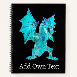 Ocean Ember Serpent Winged Beast Fantasy Realm Art Notebook