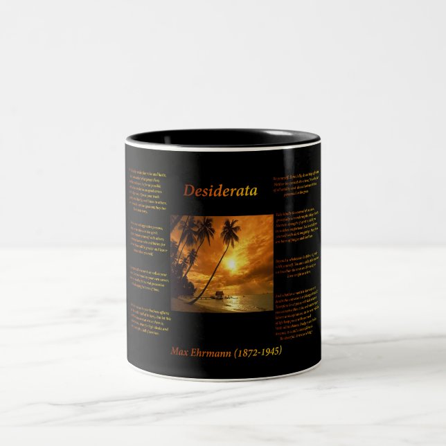 Ocean Enchanting Island Oasis With Majestic Ocean Two-Tone Coffee Mug (Center)