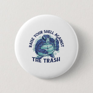 Ocean Environmental Protection Turtle _1 Button