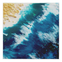 Ocean epoxy resin art, sea, wave
