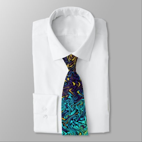 Ocean Exploration Fractal Neck Tie