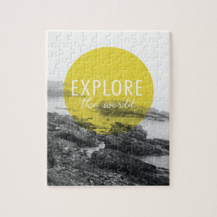 Ocean Explore The World Quote Jigsaw Puzzle