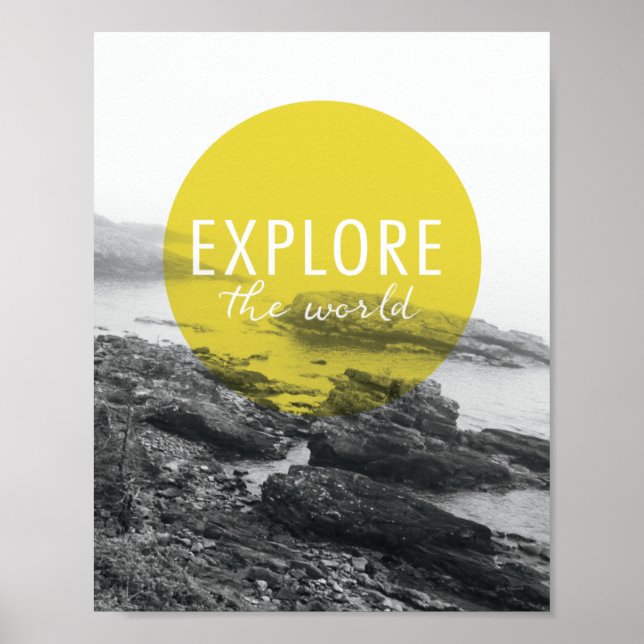 Ocean | Explore The World Quote Poster (Front)