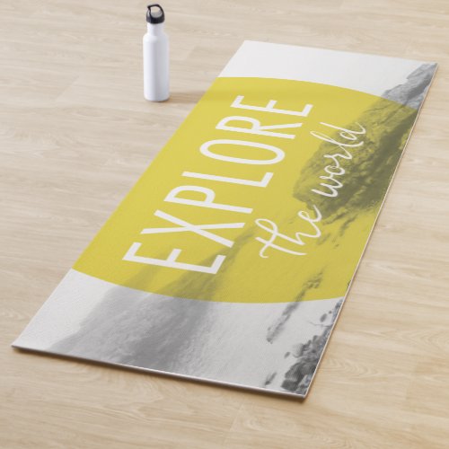 Ocean  Explore The World Quote Yoga Mat