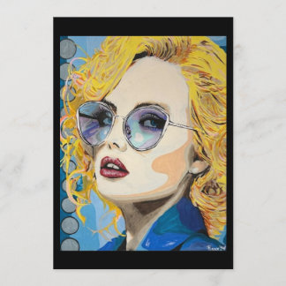 ‘ocean eyes’ Painting on a Small-Scale Print Invitation