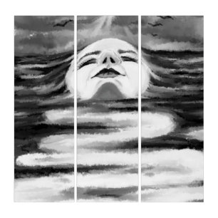 Ocean Face Art Triptych