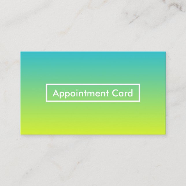 ocean fade appointment reminder card (Front)