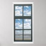 Ocean Fake Window View Poster at Zazzle
