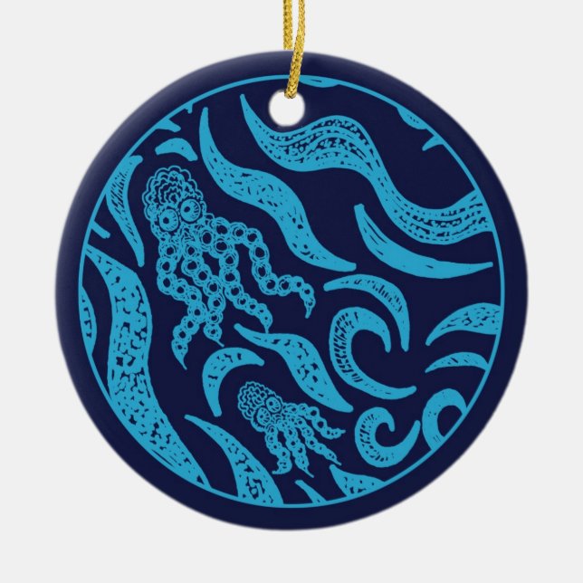 Ocean Family Octopus Ornament (Front)