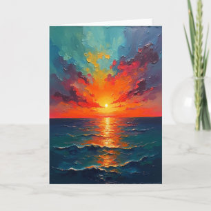 Ocean Fire Birthday Card