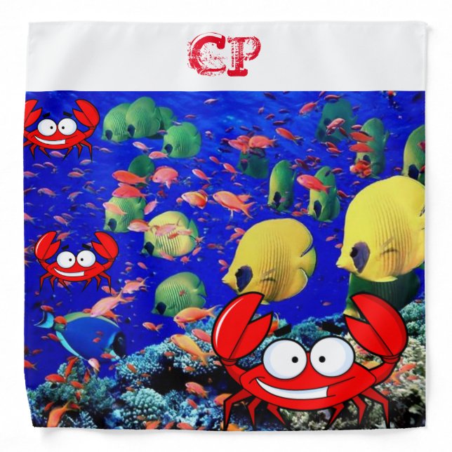 Ocean Fish Crab Bandana (Front)
