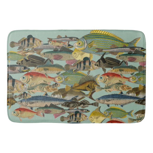 Ocean Fish Fishing Tropical Fish Exotic Colorful   Bath Mat (Front)