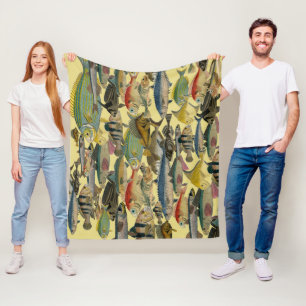 Ocean Fish Fishing Tropical Fish Exotic Colorful   Fleece Blanket
