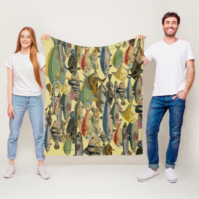 Ocean Fish Fishing Tropical Fish Exotic Colorful   Fleece Blanket (In Situ)