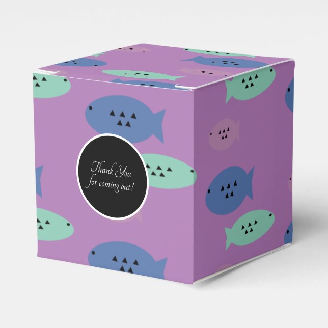 Ocean Fish Party Favor Box (Front Side)